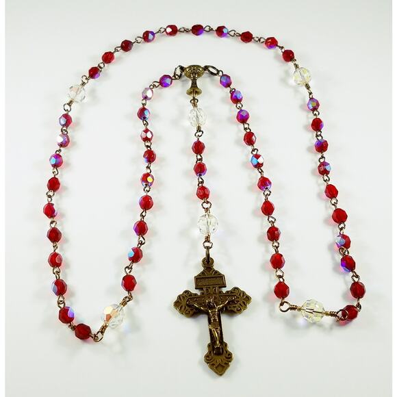 Pardon Indulgence Crucifix, Five Decade Catholic Rosary - Picture 4 of 10